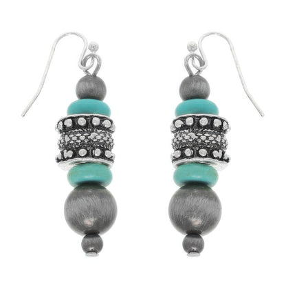 Western Jeweled Beaded Dangle Earrings