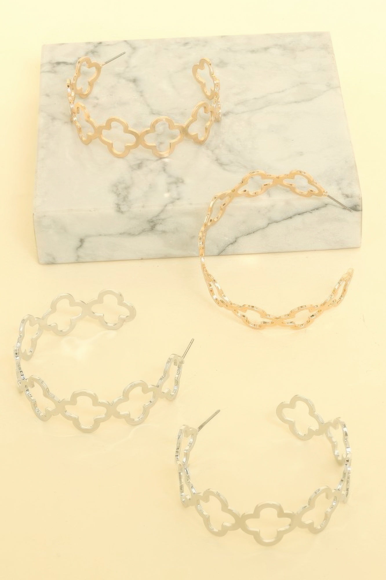 Clover Cutout Hoop Earrings