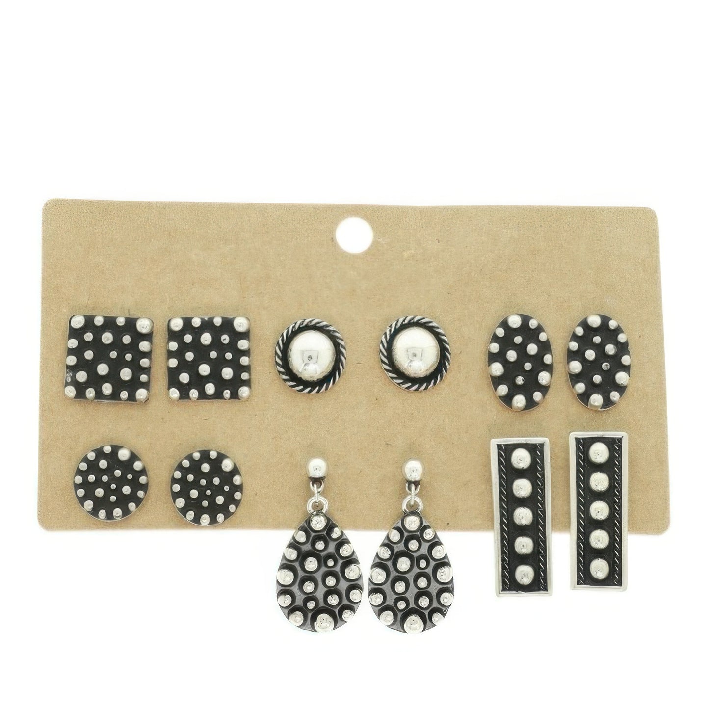 Western Theme Assorted 6 Pair Earring Set
