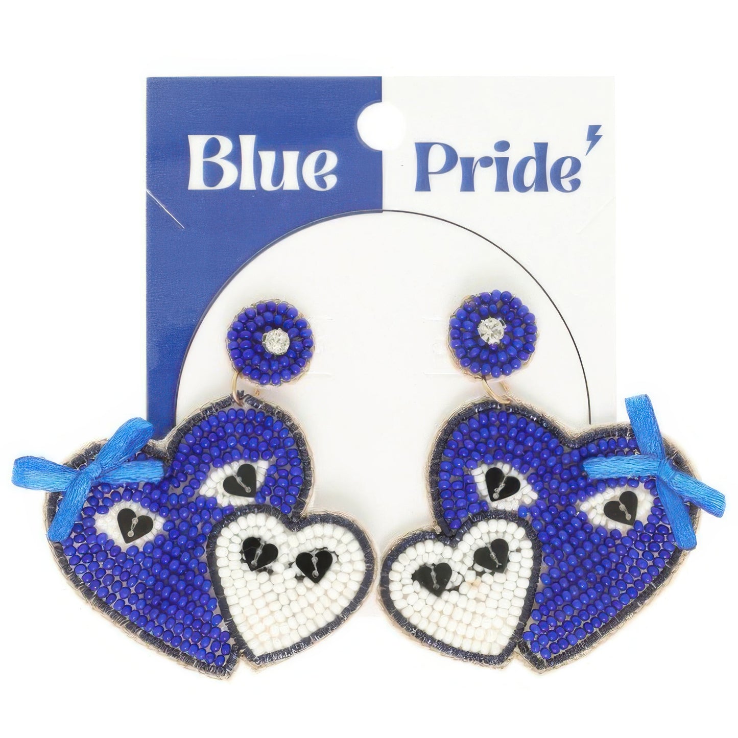 Gameday Football Heart Post Earrings