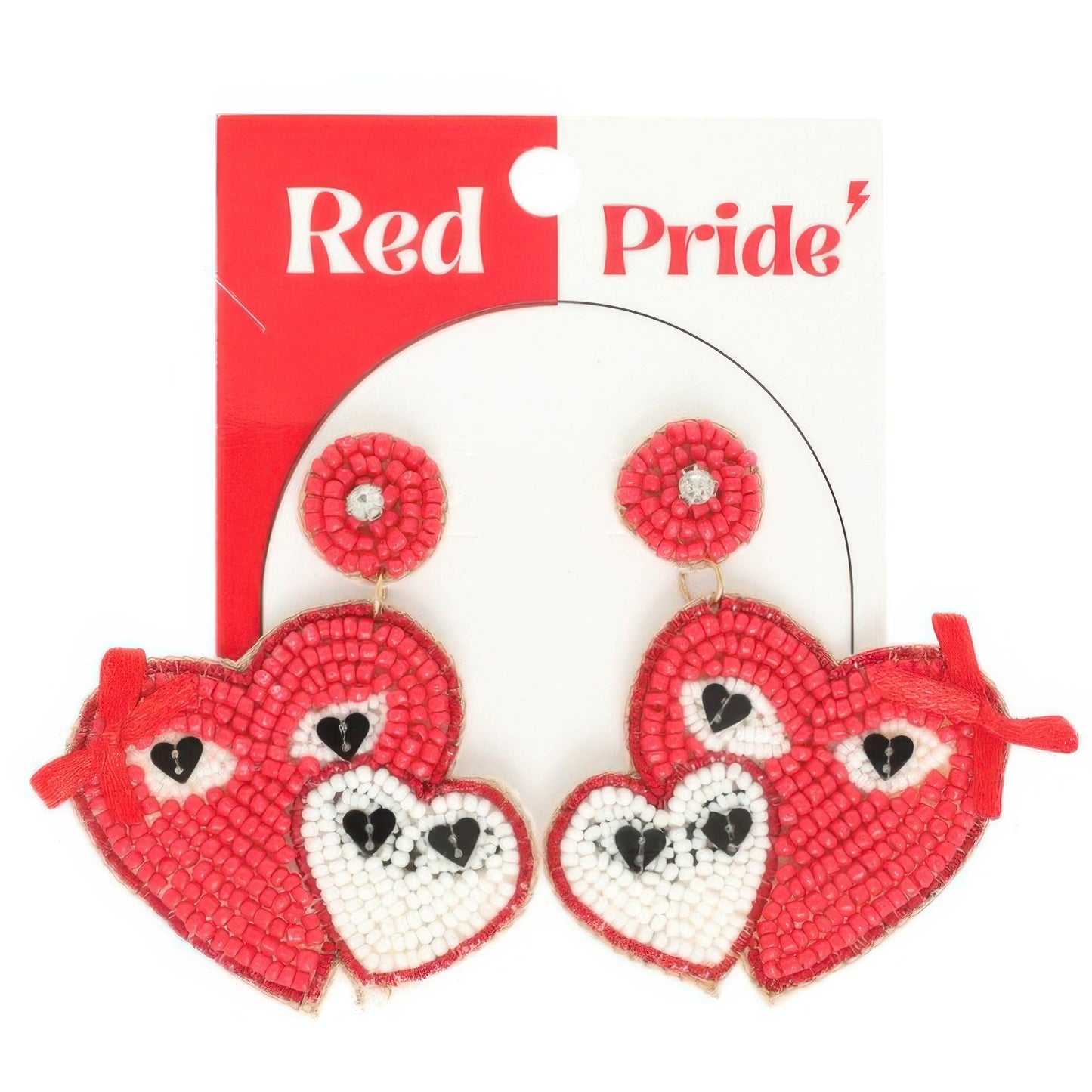 Gameday Football Heart Post Earrings