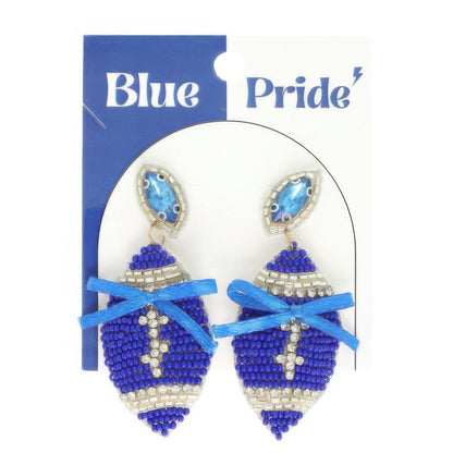Gameday Football With Bow Post Earrings