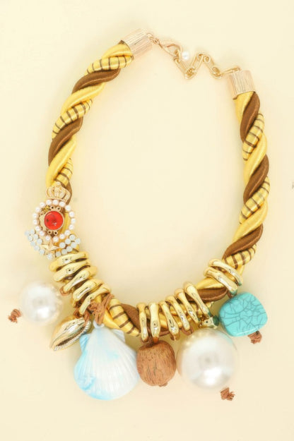 Multi-charm Necklace With Assorted Charms