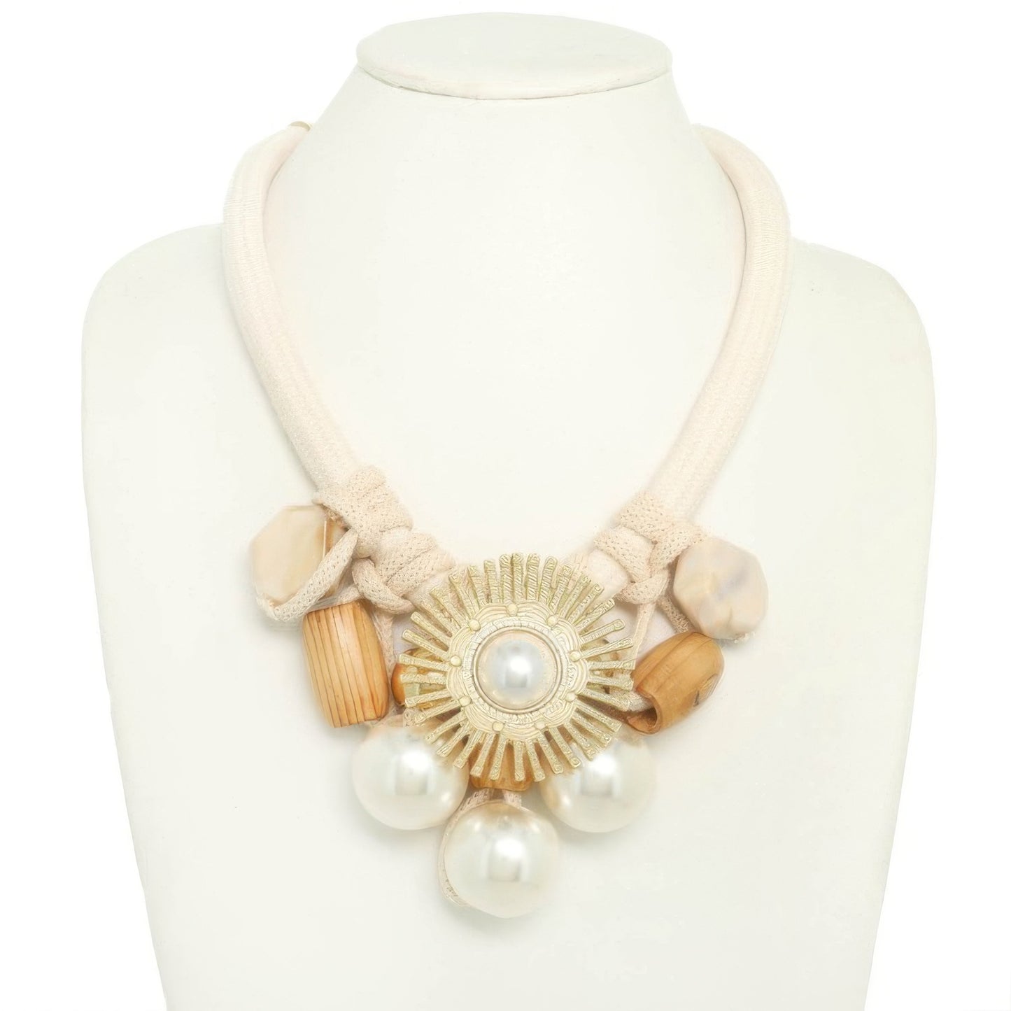 Handmade Fabric Flower Necklace
