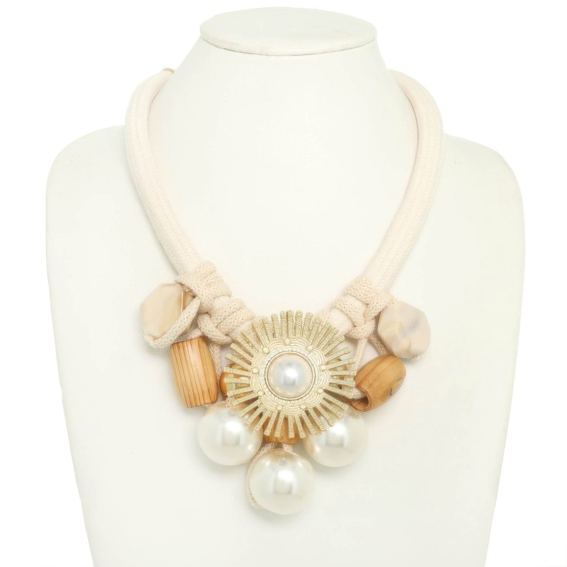 Handmade Fabric Flower Necklace