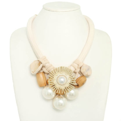 Handmade Fabric Flower Necklace