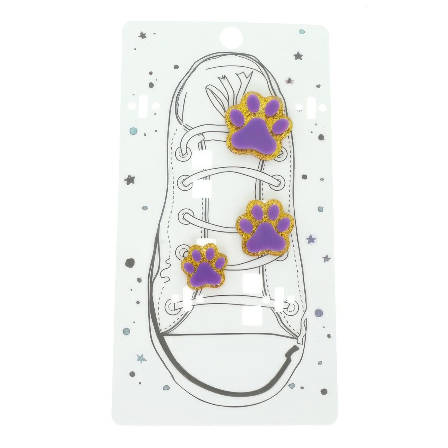 3pc Gameday Paw Shoelace Charm Set
