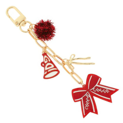 Cheer Themed Bag Charm Keychain
