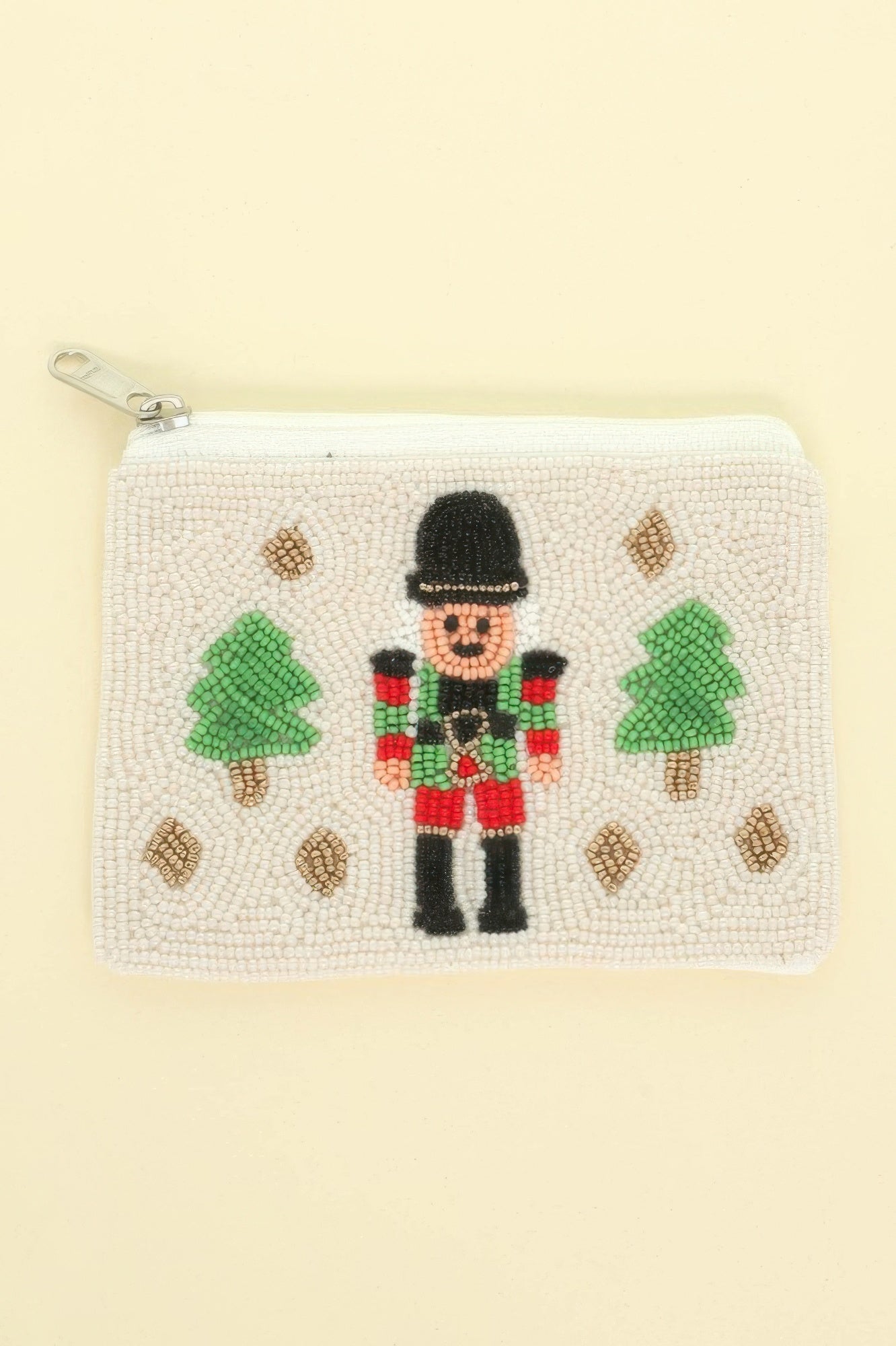 Christmas Nutcrack Beaded Coin Bag