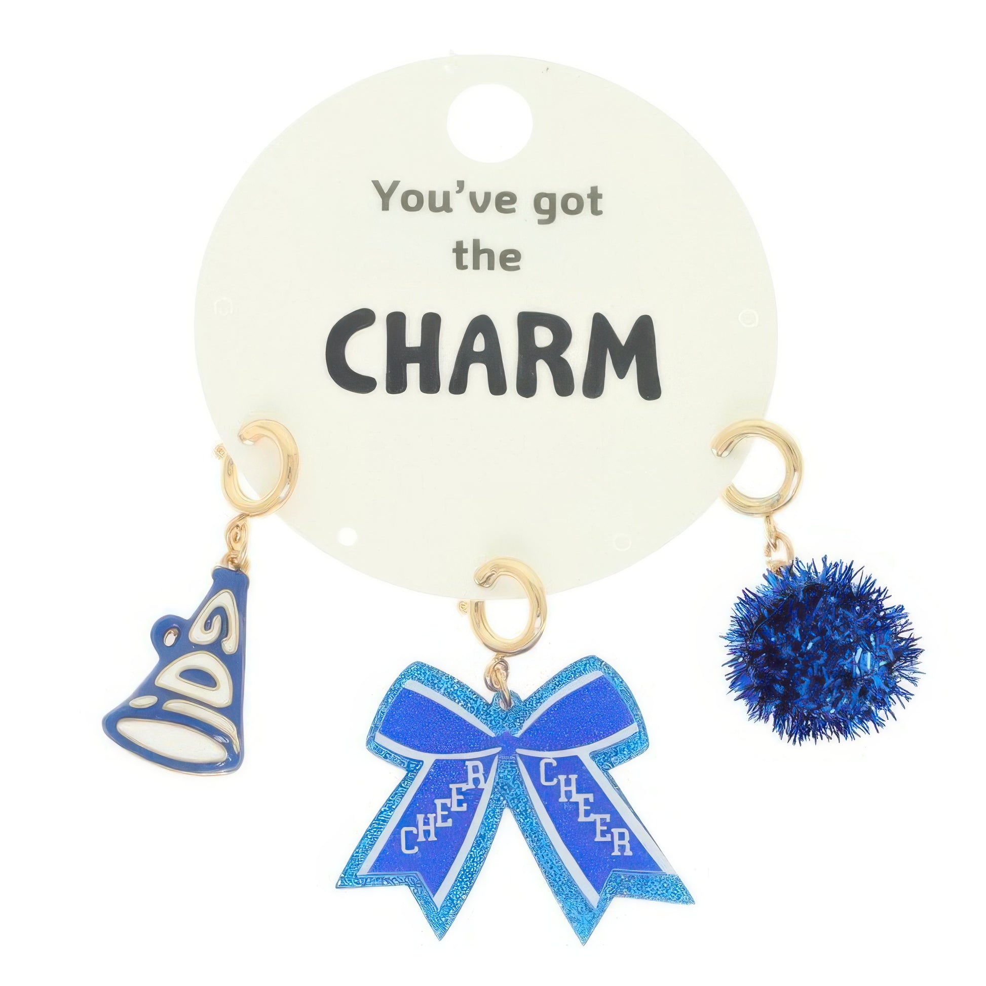 3pc Cheer Theme Assorted Charm Set