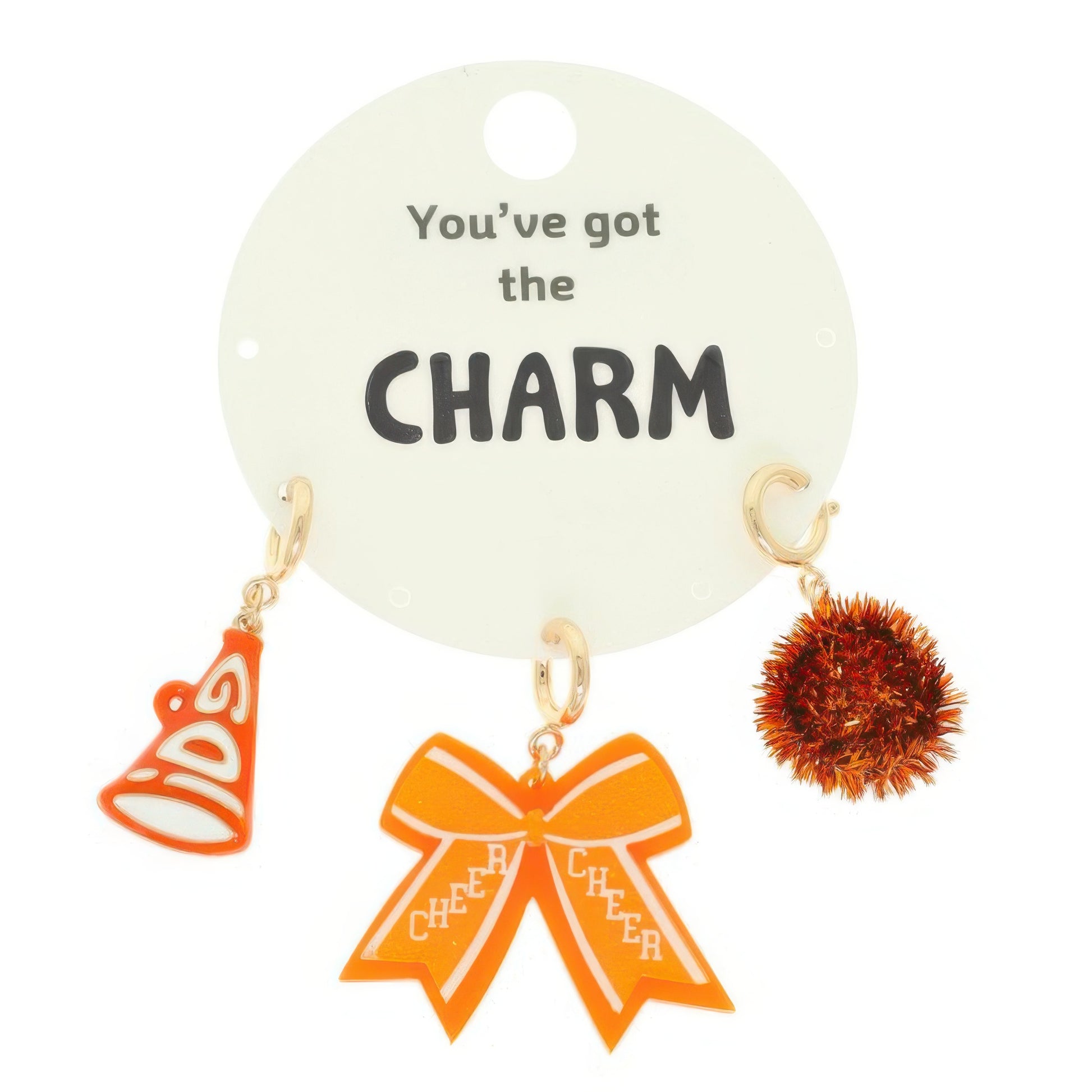 3pc Cheer Theme Assorted Charm Set