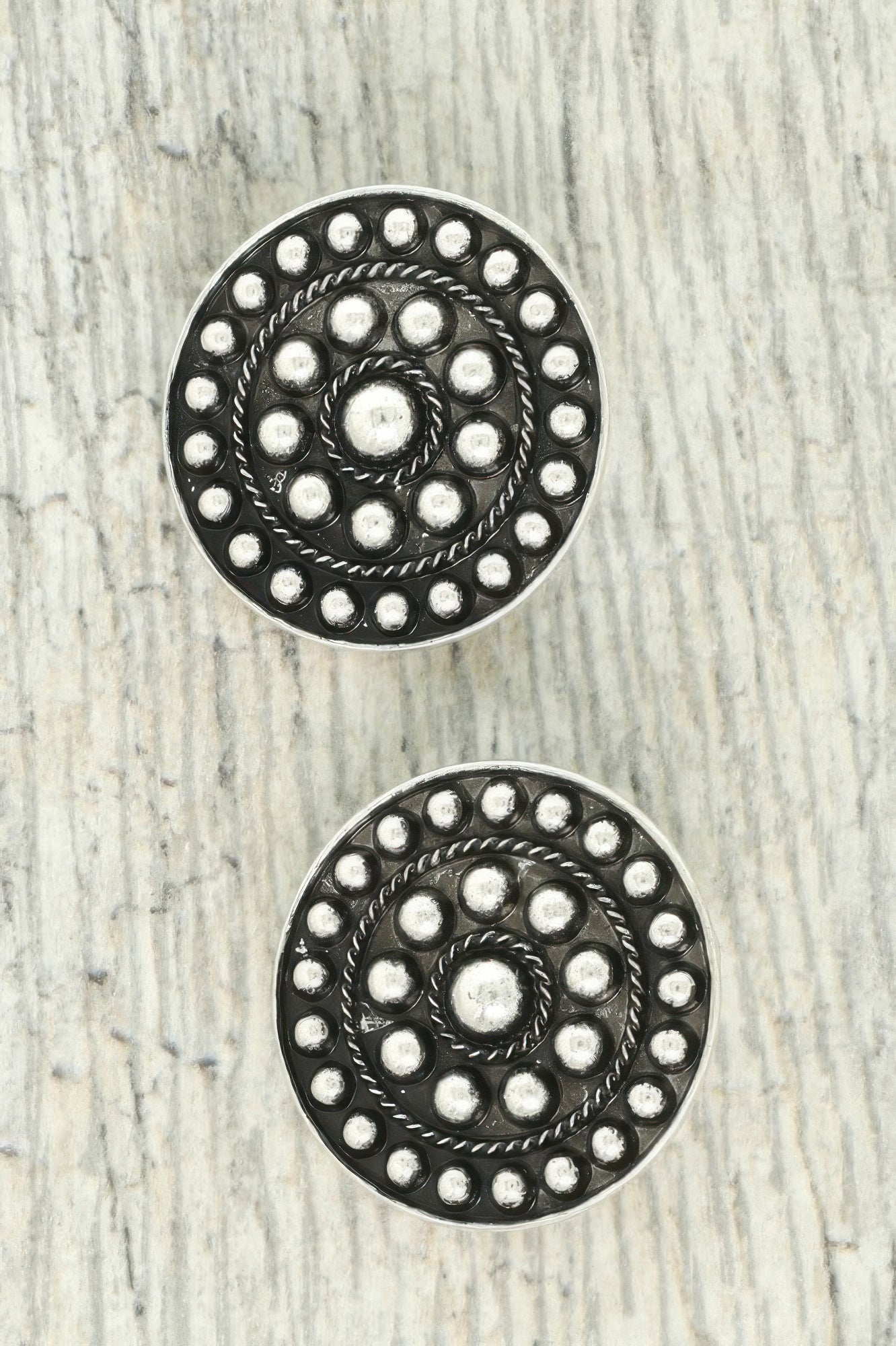 Western Bubble Round Post Earrings