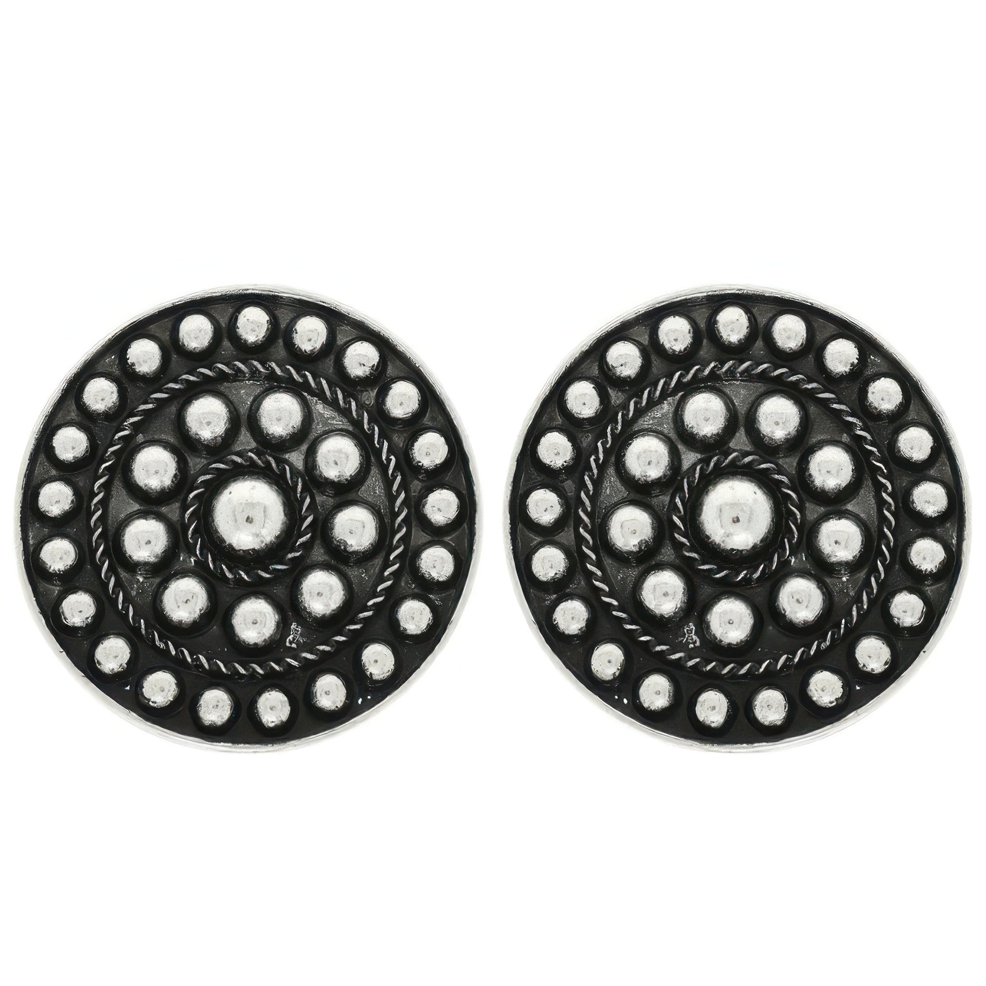 Western Bubble Round Post Earrings