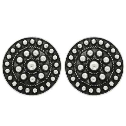 Western Bubble Round Post Earrings