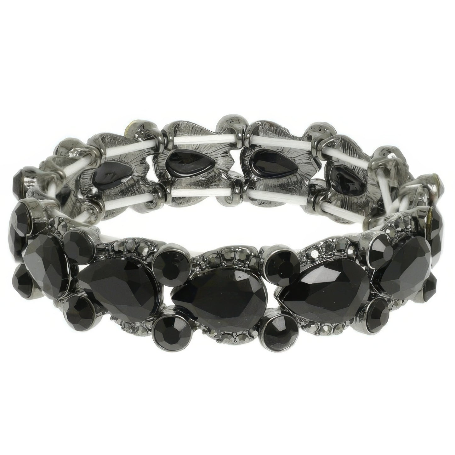 Round And Pear Cut Crystal Embellished Bracelet