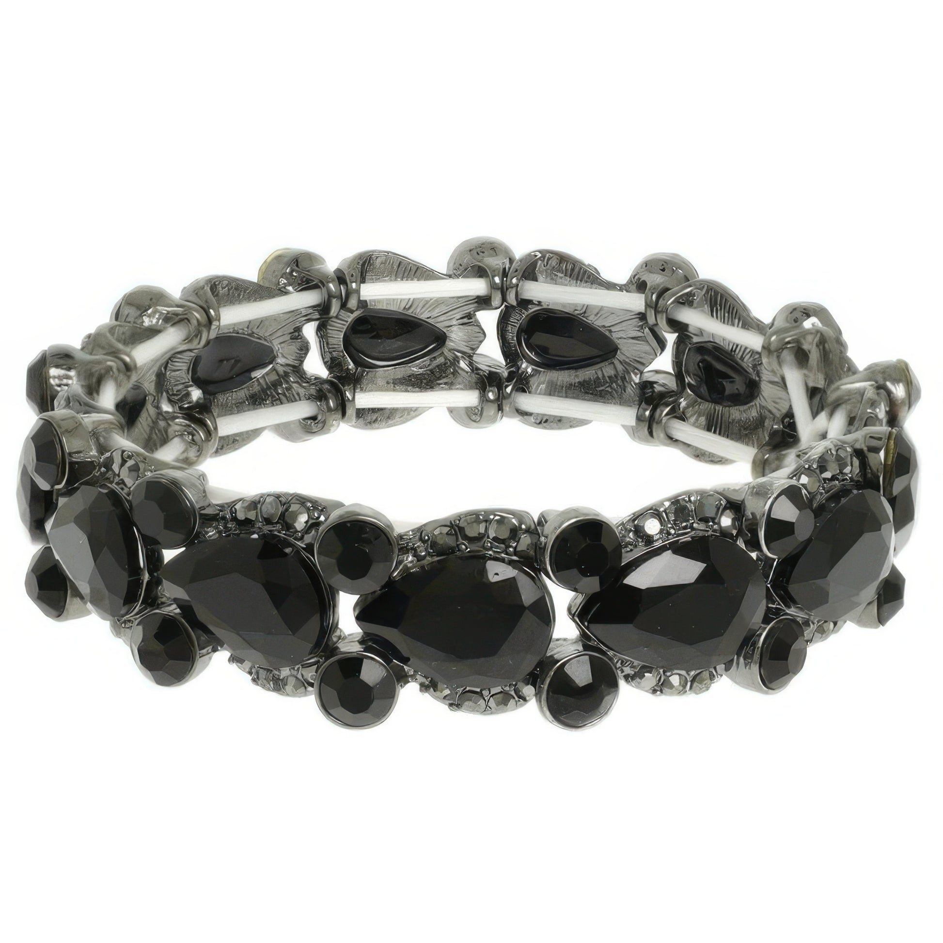 Round And Pear Cut Crystal Embellished Bracelet