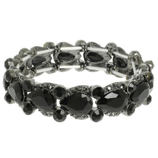 Round And Pear Cut Crystal Embellished Bracelet