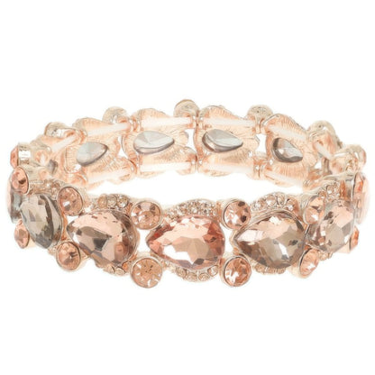 Round And Pear Cut Crystal Embellished Bracelet