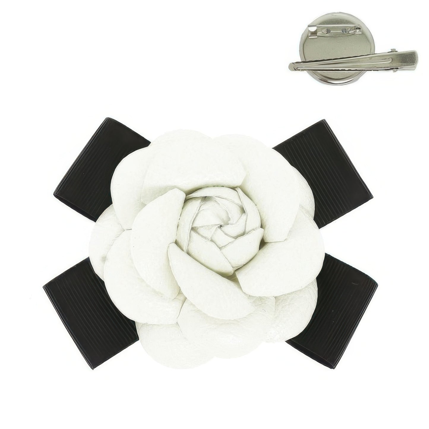 Fabric Rose Hair Clip / Brooch Pin