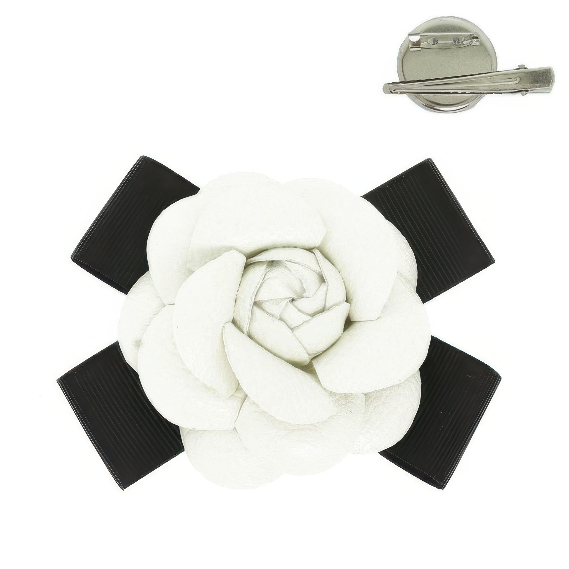 Fabric Rose Hair Clip / Brooch Pin