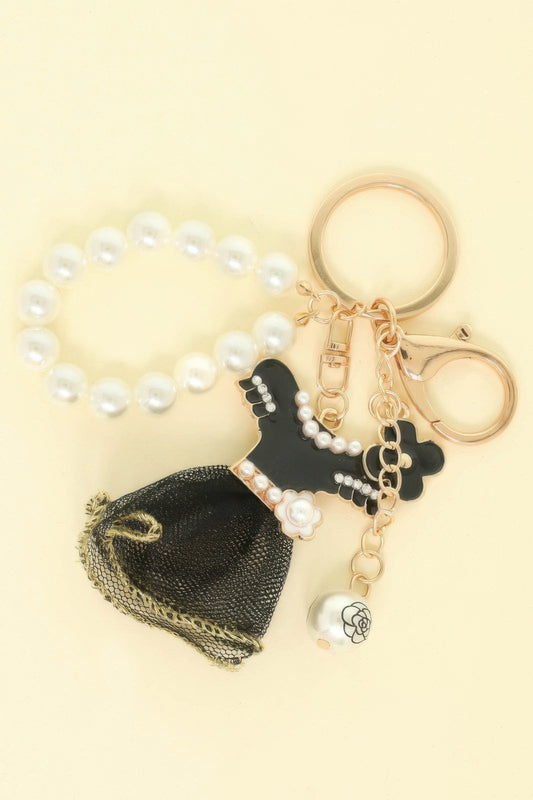 Fashionista Theme Bag Charm Keychain