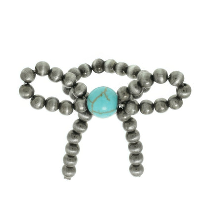 Pearl Beaded Ribbon Stretch Ring