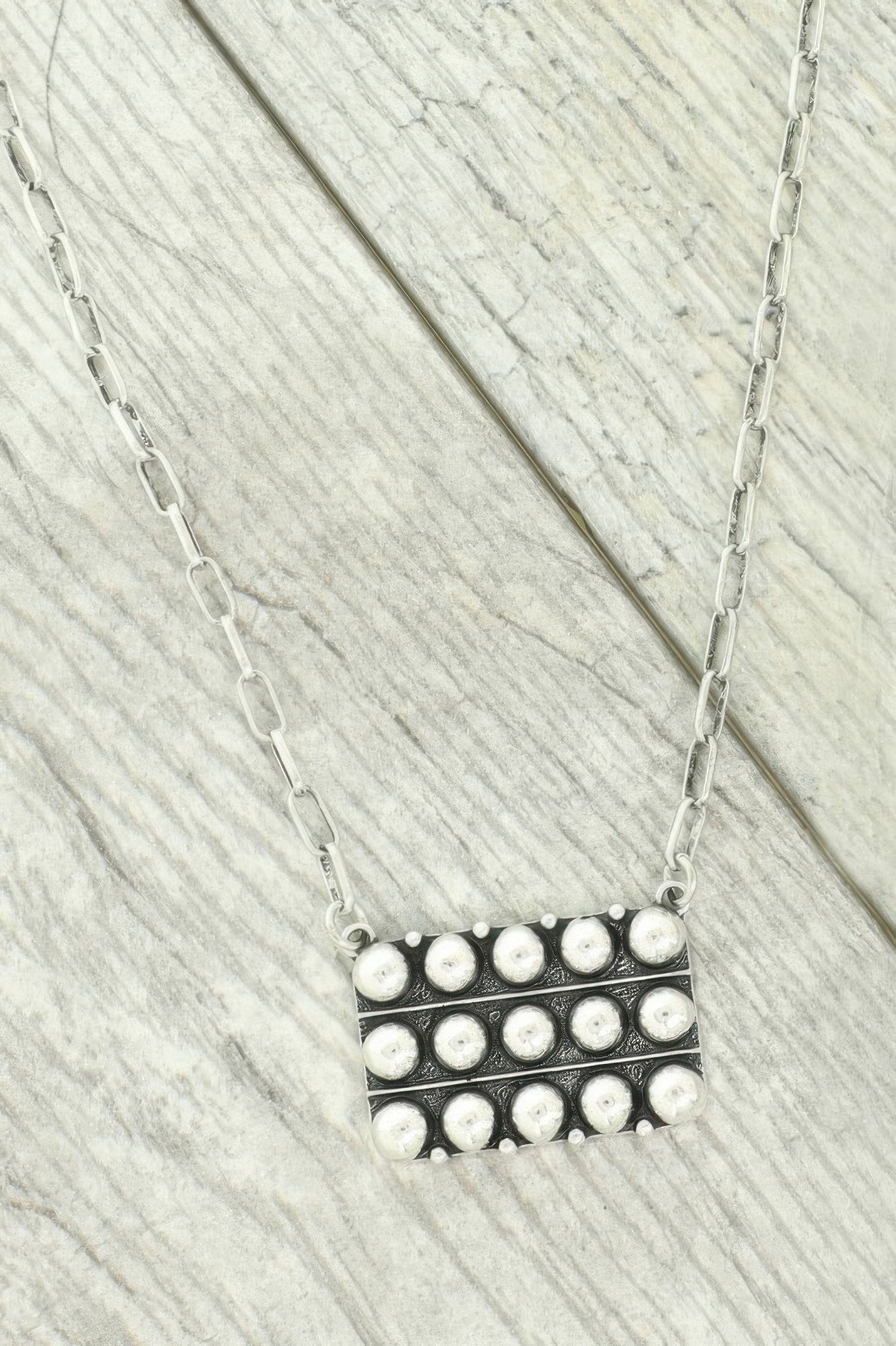 Western Bubble Pave Pendant Necklace