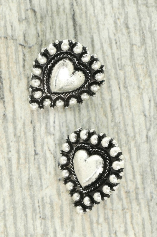 Western Small Heart Bubble Earring