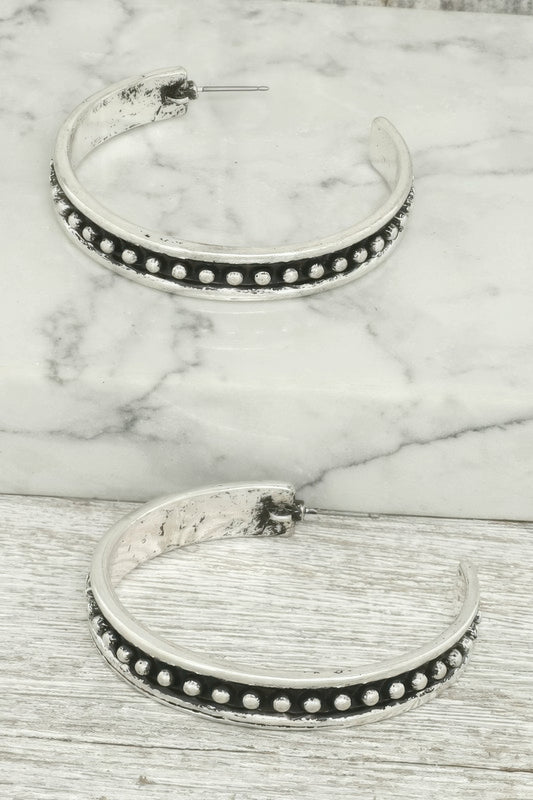 Western Bubble Hoop Earrings