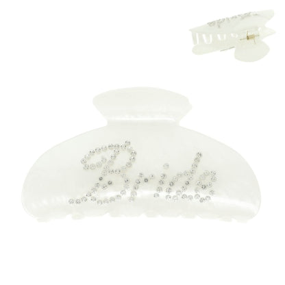 Bride White Acrylic Hair Claw Clip