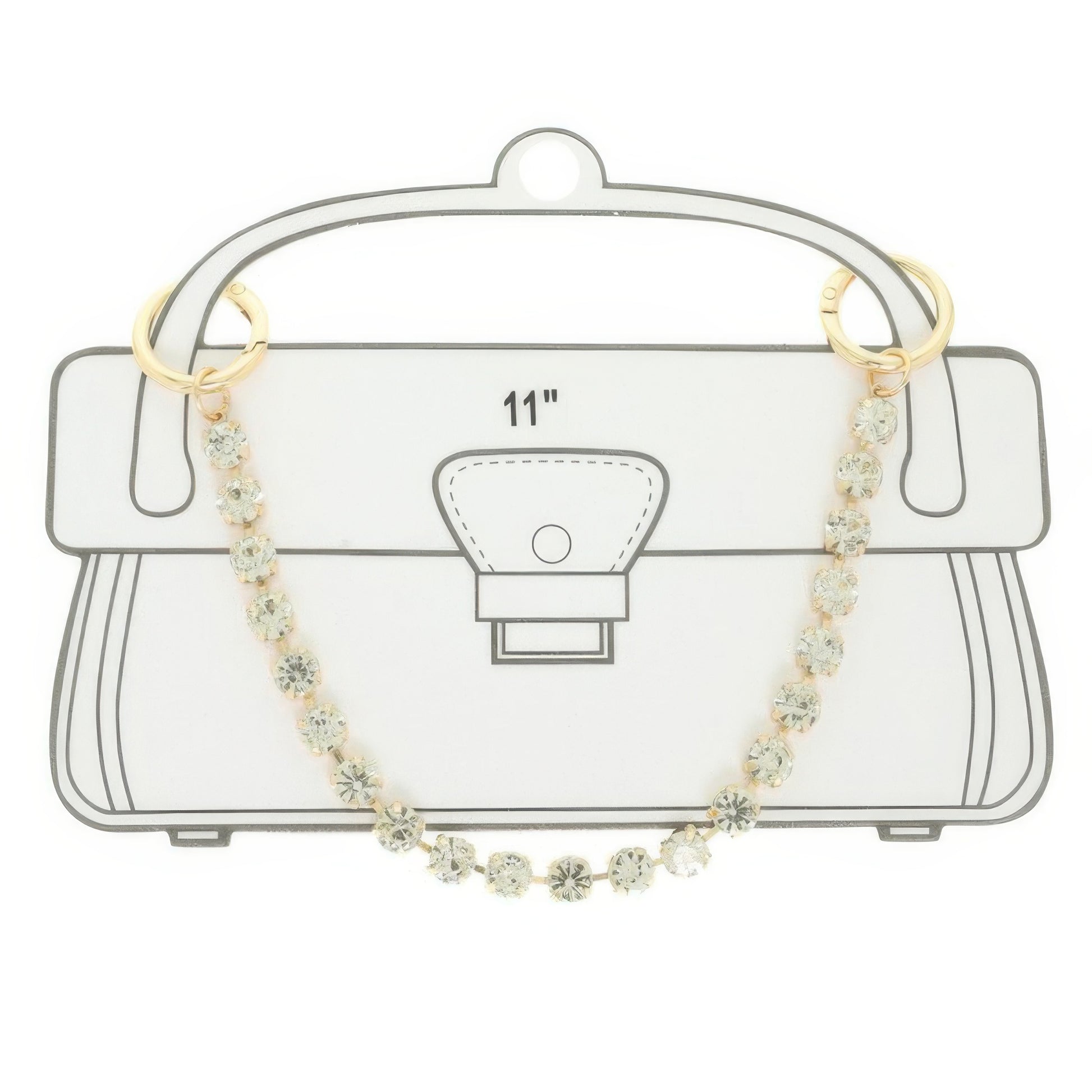 Jeweled Bag Charm Chain