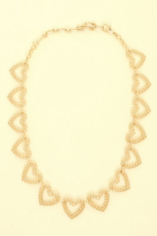 Heart Linked Charm Necklace