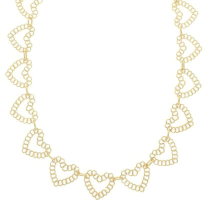 Heart Linked Charm Necklace