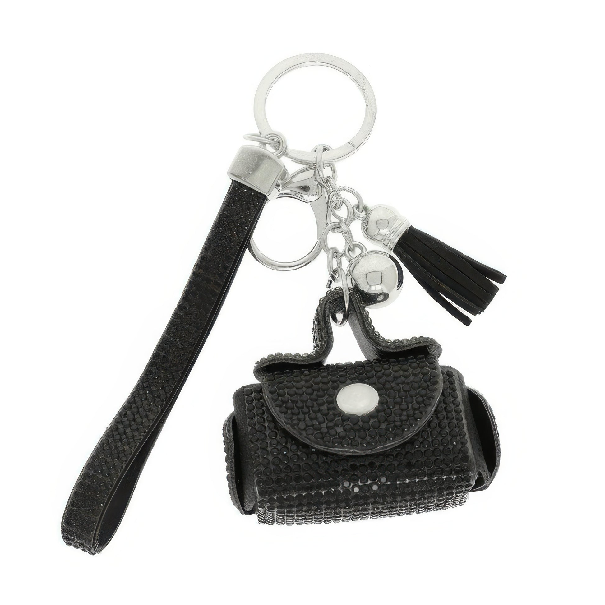 Mini Leather Purse Earbud Case Keychain