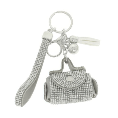 Mini Leather Purse Earbud Case Keychain