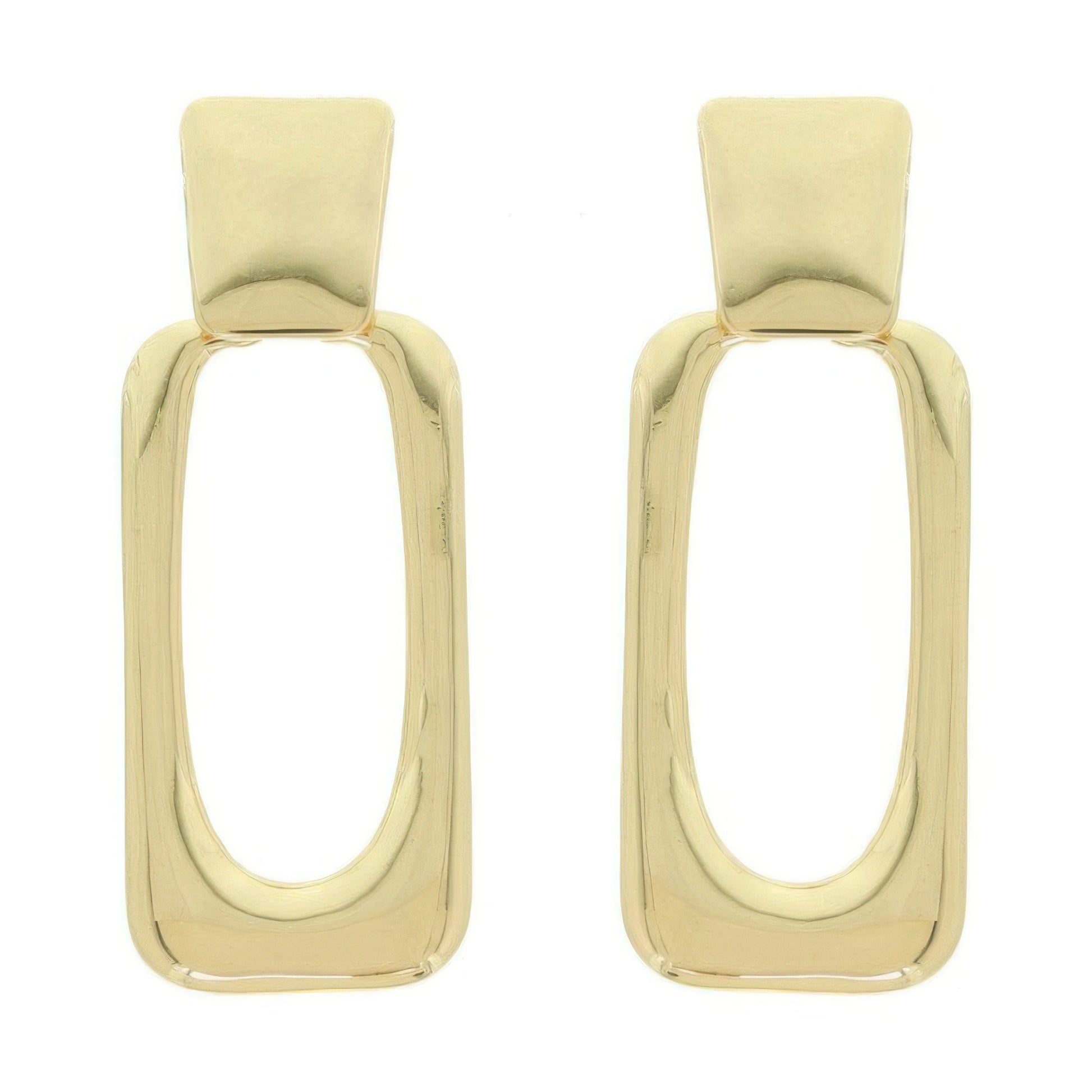 Rectangle Door Knocker Post Earrings