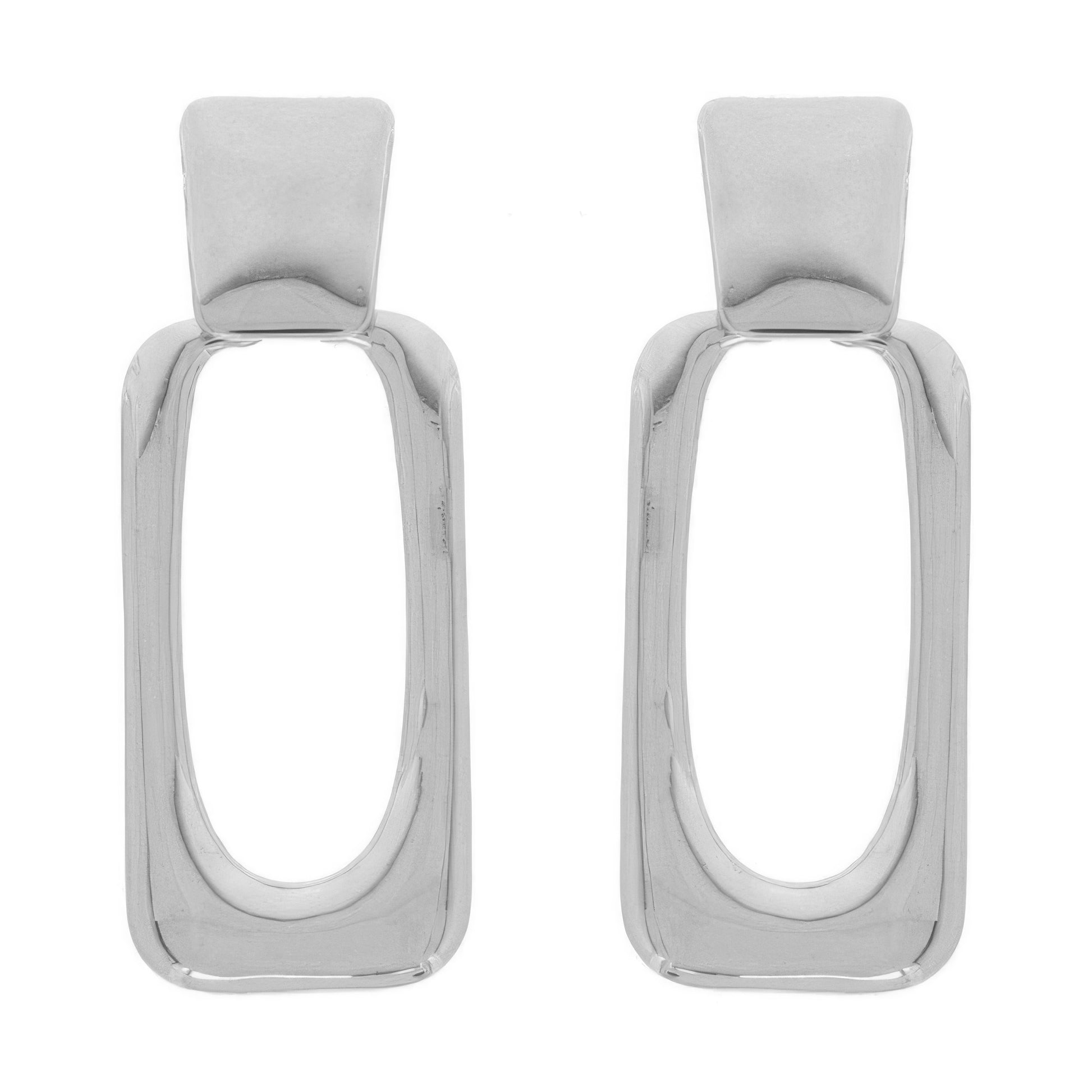 Rectangle Door Knocker Post Earrings