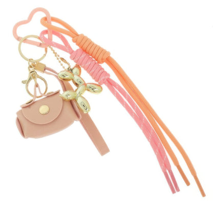 High Fashion Motif Wristlet Keychain Bag Charm