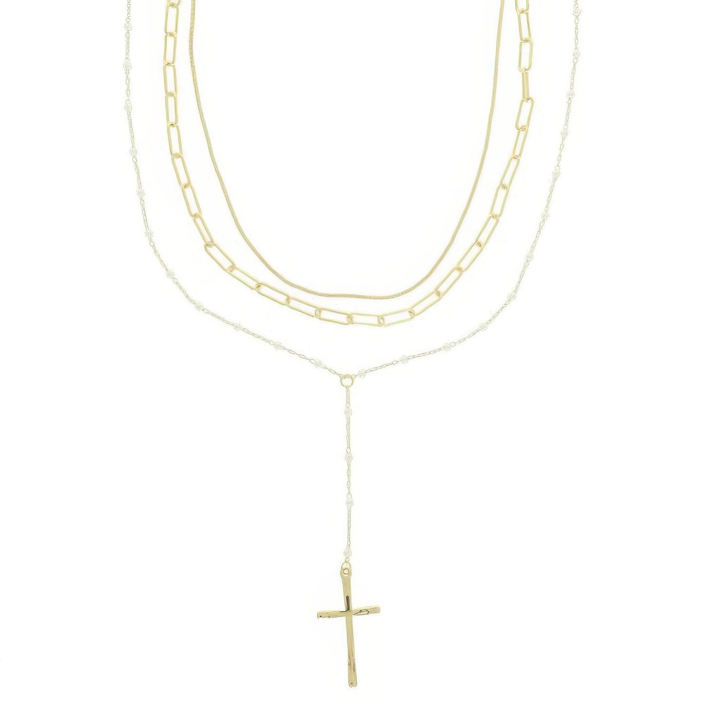 Multi-strand Cross Pendant Necklace