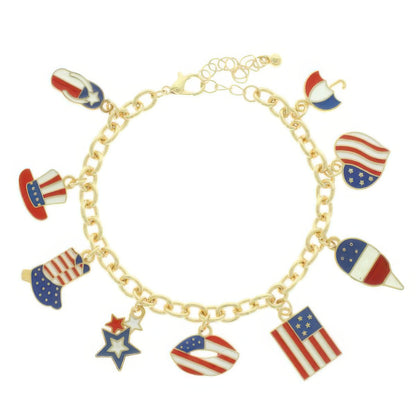 Americana Theme Charm Bracelet