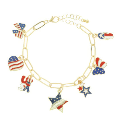 Americana Theme Charm Bracelet