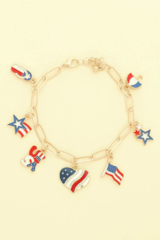 Americana Theme Charm Bracelet