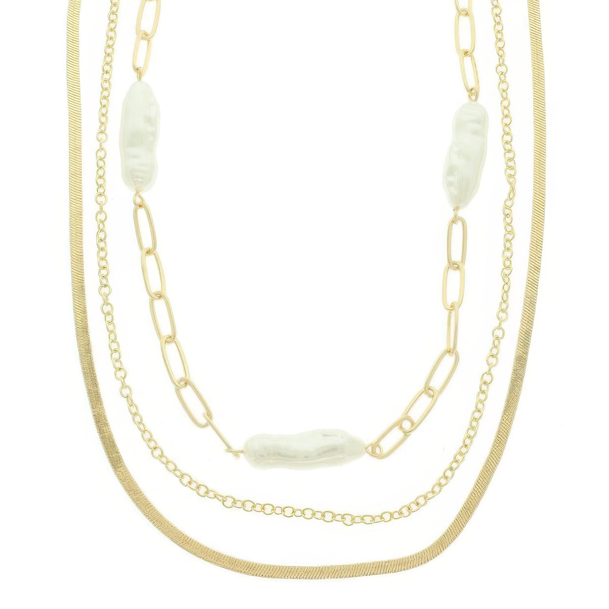 Multi Strand Baroque Pearl Necklace