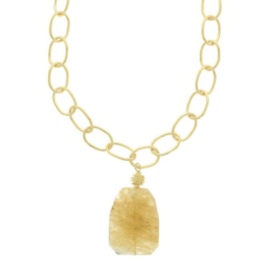 Styled Color Stone Amulet Necklace