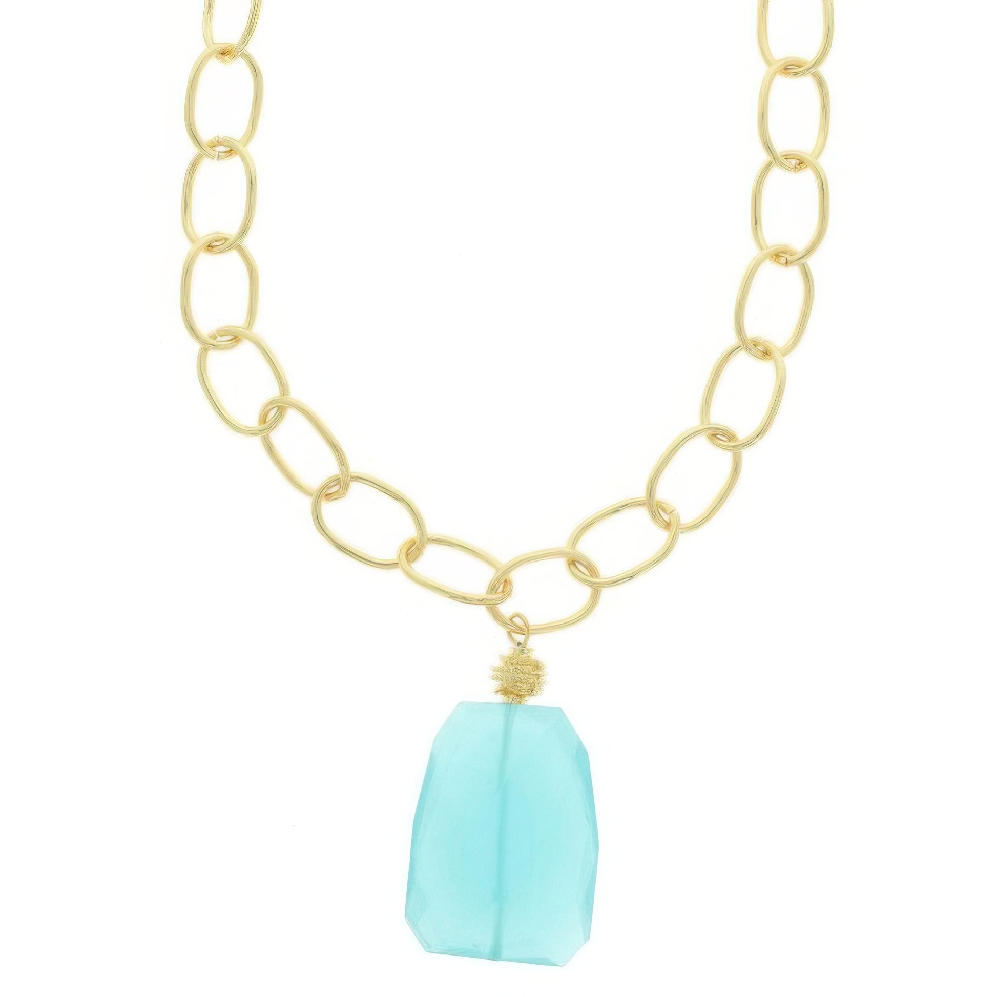 Styled Color Stone Amulet Necklace