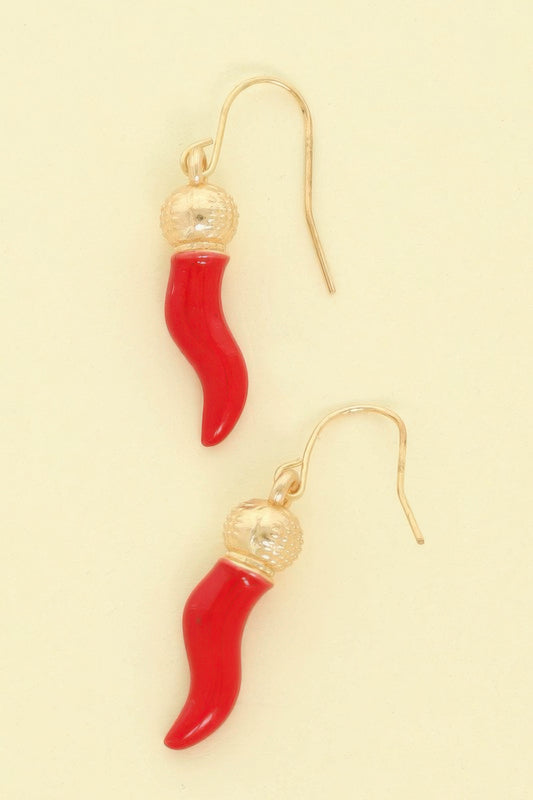 3d Red Hot Chili Pepper Dangle Earrings
