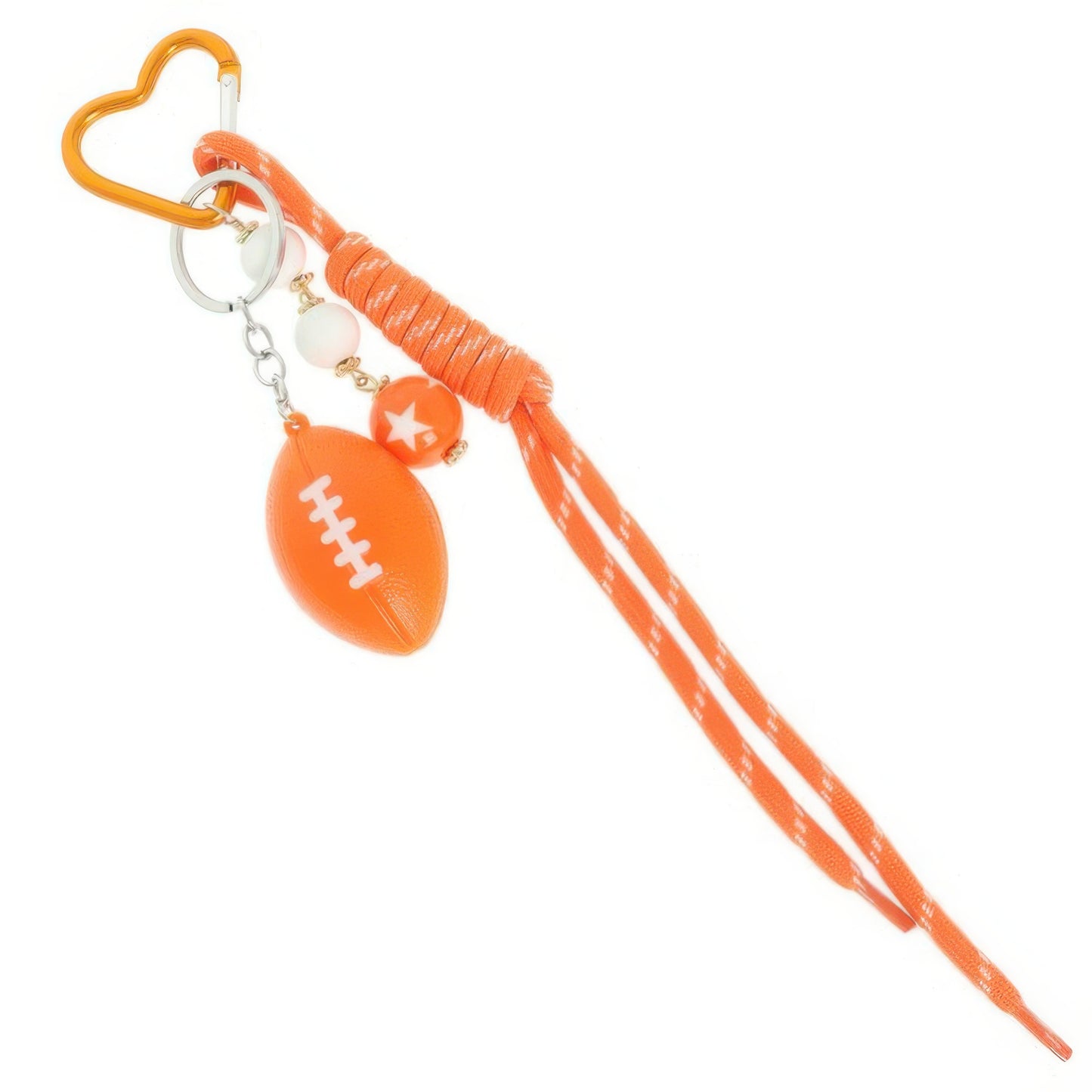 Gameday Football Wristlet Keychain Bag Charm