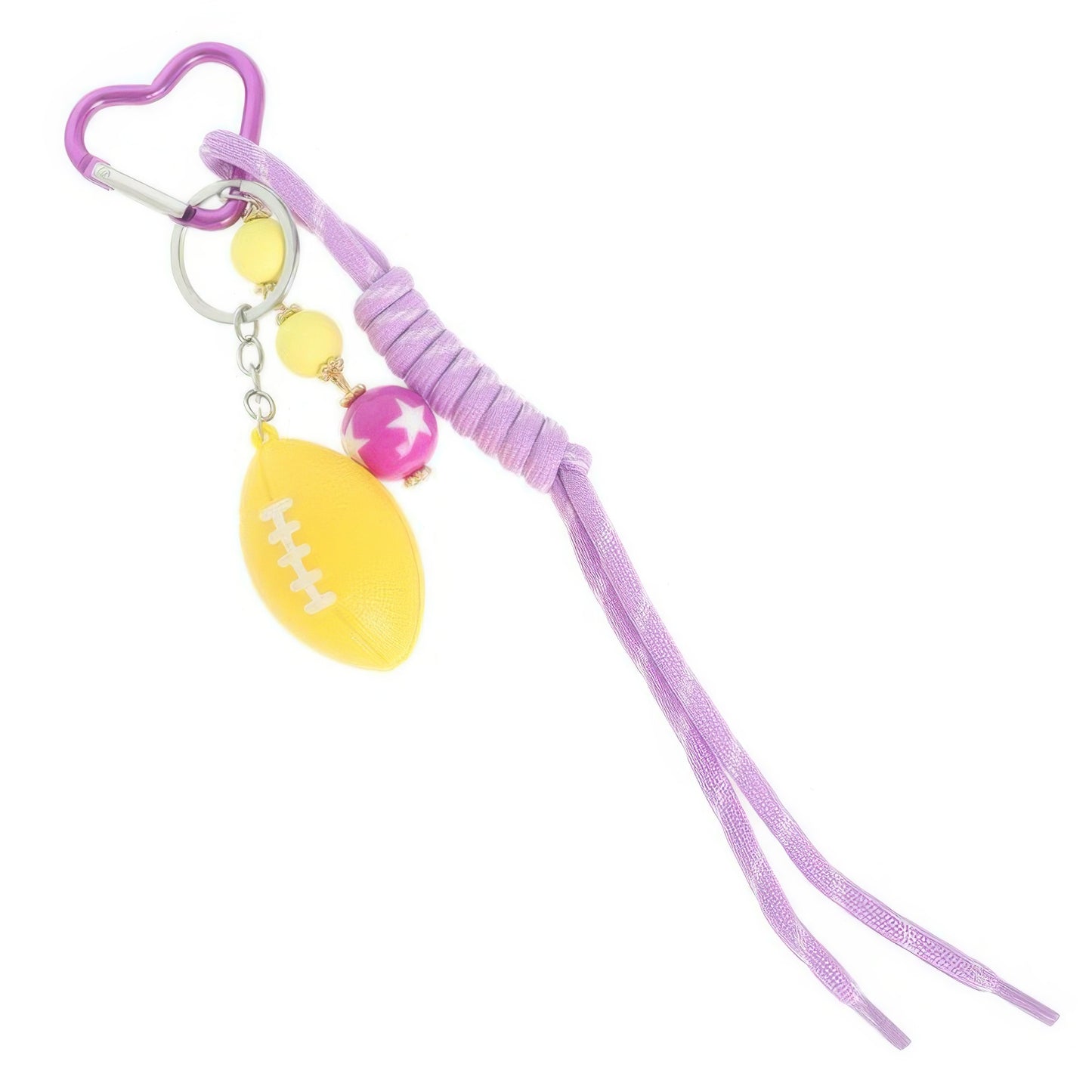 Gameday Football Wristlet Keychain Bag Charm