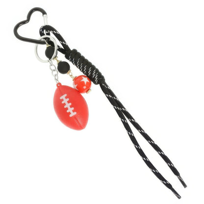 Gameday Football Wristlet Keychain Bag Charm