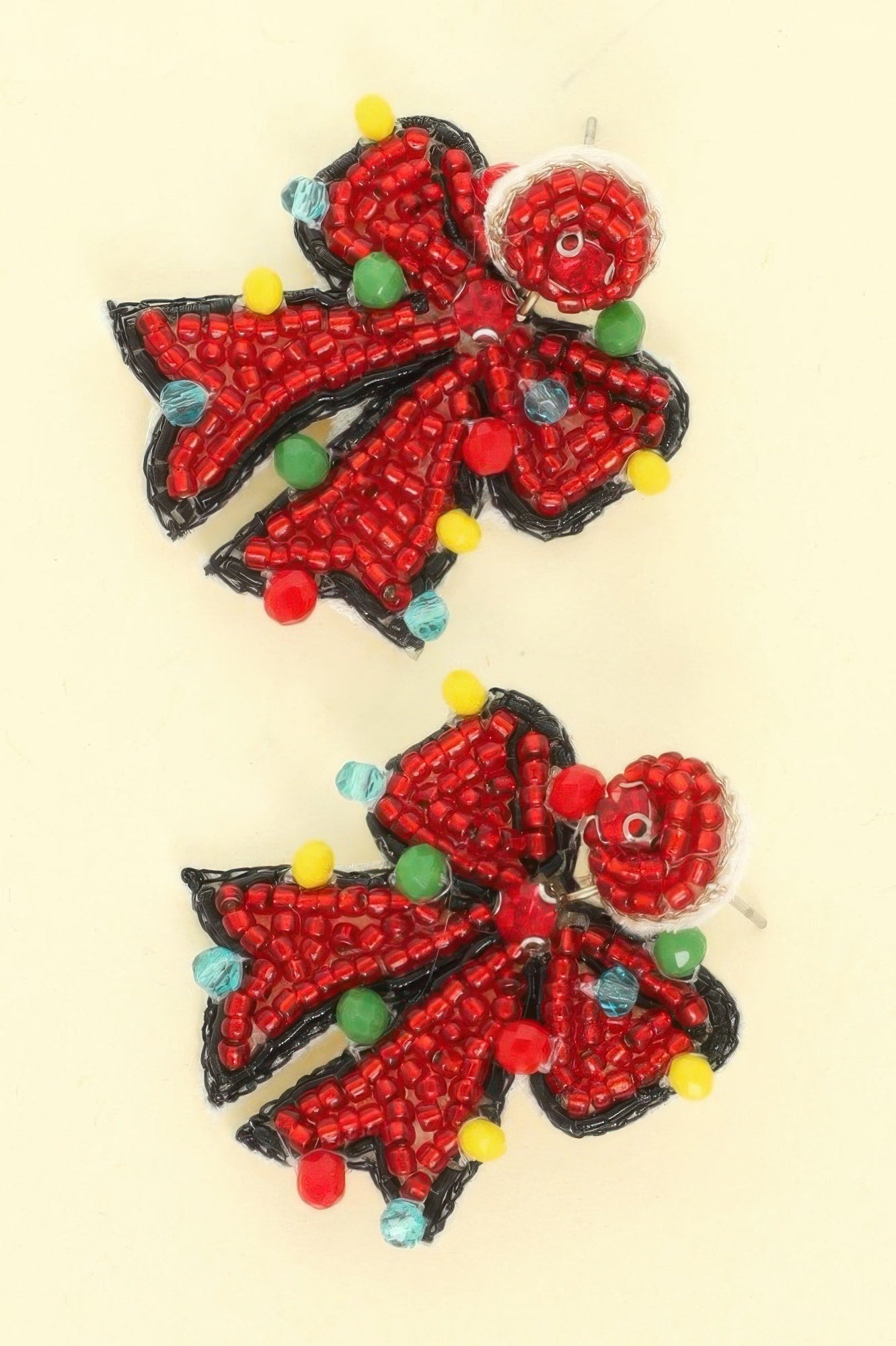 Christmas Bow Post Dangle Earrings